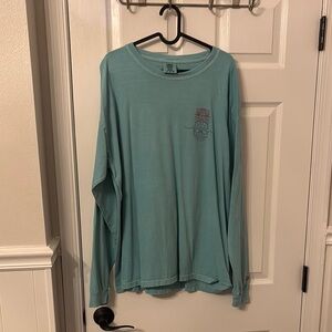 Comfort Colors - Seaway - Men's Blue Long Sleeve Shirt
